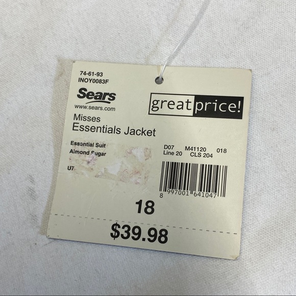 NWT Apostrophe Tan Lined One Button Blazer Size 18 - Picture 12 of 13